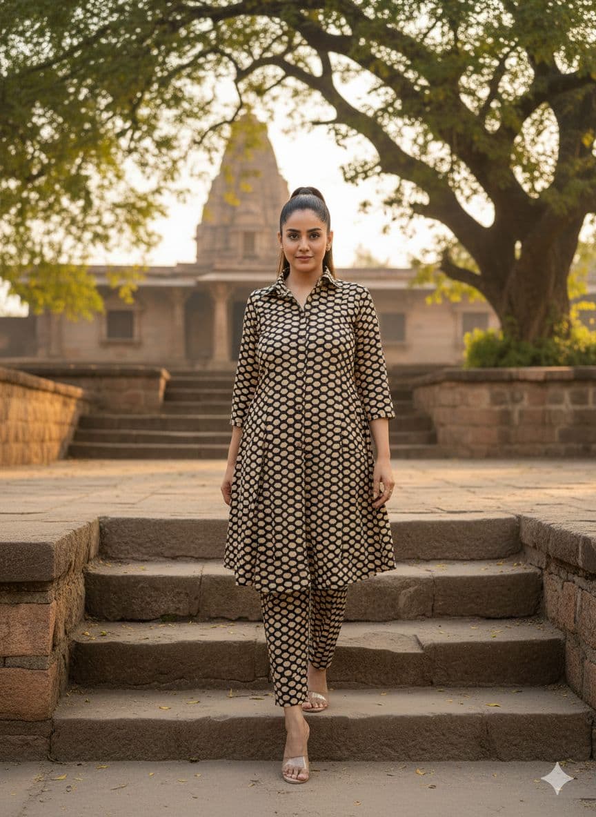 Sabz Cotton Kurta Set
